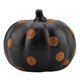 thumbnail image 1 of Calabaza decorativa con patrón de puntos de PVC para Halloween, otoño, adorno de decoración de mesa (negro), 1 of 1