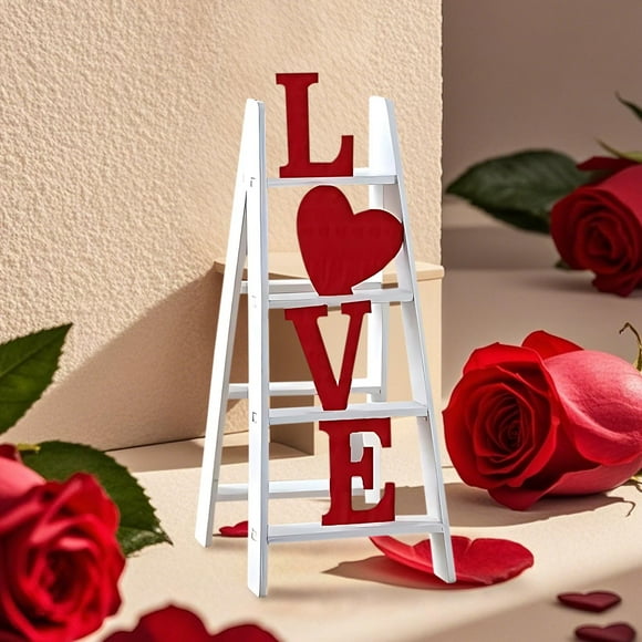 Boovnll Valentines Day Gifts, Wooden Love Ladder Decoration for Valentine's Day, Valentines Day Decorations, Valentines Day Decor, Valentine Decorations