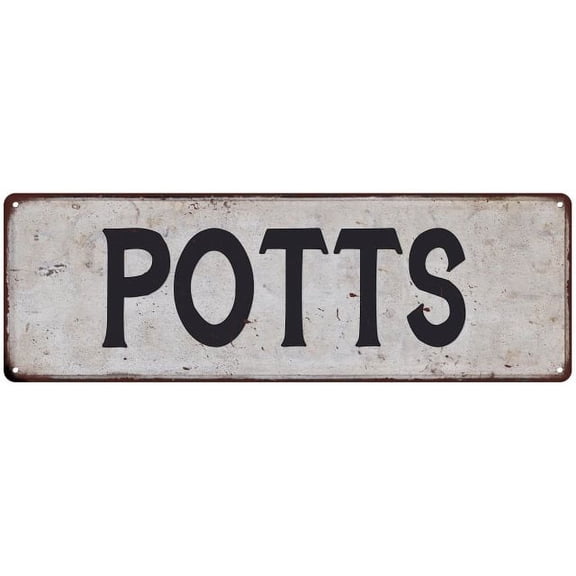 POTTS Vintage Look Rustic Chic Metal Sign 6x18 106180036330
