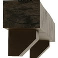 thumbnail image 4 of Ekena Millwork 8"H x 10"D x 48"W Knotty Pine Faux Wood Fireplace Mantel Kit with Ashford Corbels, Burnished Mahogany, 4 of 10