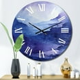 thumbnail image 1 of Designart "Dreaming in Indigo I" Abstract Landscape Oversized Wall Clock, 1 of 6