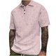 thumbnail image 1 of Blusa de Manga Corta para Hombre de Color Sólido Botón de Ocio Superior, Camisa de Moda de Cuello de Vuelta para el Uso Informal, 1 of 4