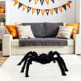 thumbnail image 6 of Hvmvliv Halloween Giant Fake Spider Halloween Scary Giant Spider Set With 40G Webs, 20 Small Plastic Spider, Cobwebs For Window Wall And Yard Outdoor Halloween Decor (1 set), 6 of 9