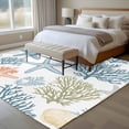 thumbnail image 5 of Rectangle Area Rug 5x8ft,Ocean Coral Starfish Shell Starfish Washable Carpet Non-Slip Runner Accent Rugs Indoor Floor Mat for Bedroom Living Room Decor,White Background, 5 of 9