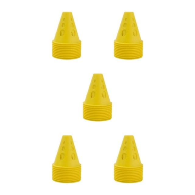 Wweixi 10pcs Plastic Roller Skating Pile Bright-Colored Windproof For Quick Set Up And Easy Storage yellow 5Set