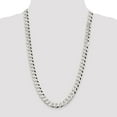 thumbnail image 5 of White Sterling Silver chain Curb Men's 26 in 10.6 mm, 5 of 5