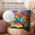 thumbnail image 5 of Watercolor Artistic Tree Pillow Covers - Colorful Tree Painting Pillowcases 16x16 Set of 2 Nature Forest Plant Throw Pillows Cover Rainbow Cushion Case for Home Sofa, 5 of 6