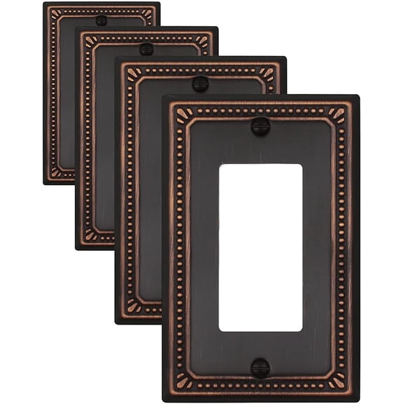 Metal Wall Plates, Switch Plates and Outlet Covers, Decorative Pearl Design