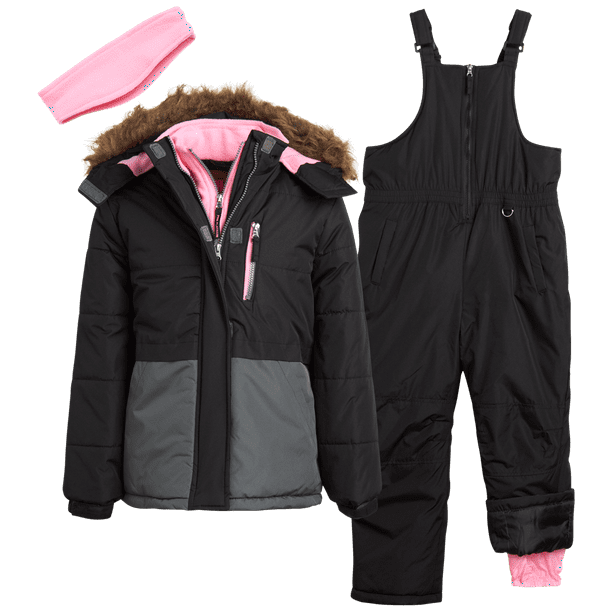 Pink Platinum Girls' Snowsuit Water Resistant Winter Jacket and Ski