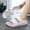 White, variant on Men'S Double Buckle Navy Slides Summer Outdoor Non-Slip Soft Sole Sandals Casual Versatile Beach Shoes