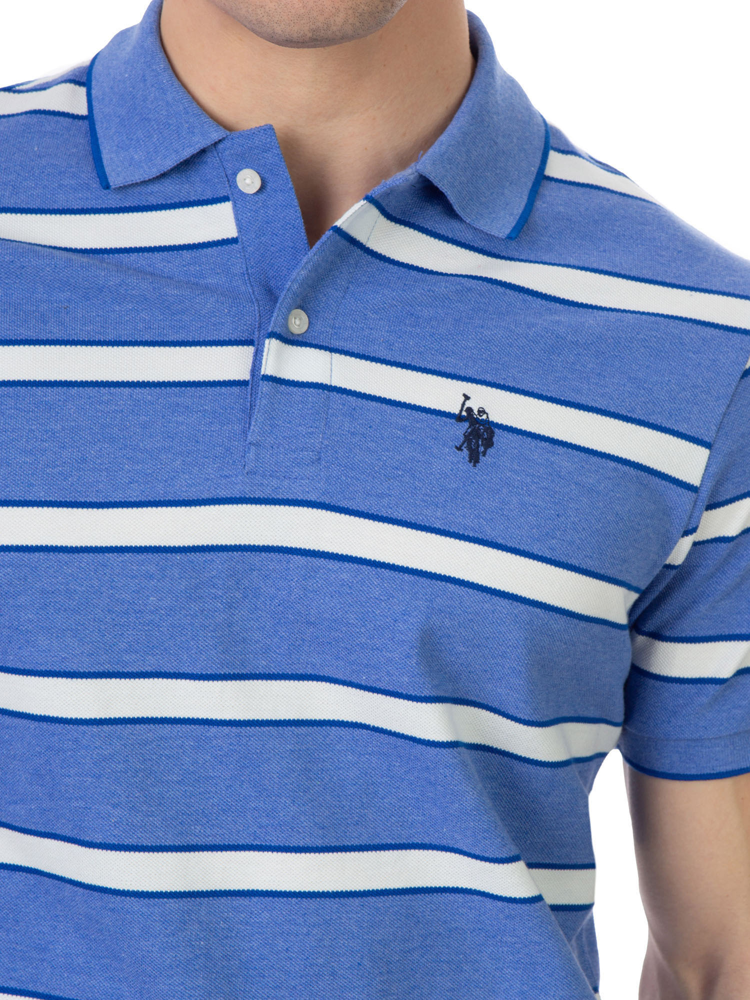 U.S. Polo Assn. Men's Striped Pique Polo Shirt - image 4 of 5
