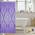 thumbnail image 3 of Adults Purple Vintage Damask Floral Shower Curtain Oriental Antique Bathroom Shower Curtain Set 72"x72" Gothic Bohemia Boho Flower Bath Curtain Bohemian Exotic Bathroom Accessories, 3 of 5