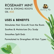 Sunny Isle Rosemary Mint Hair & Strong Roots Oil 4 fl oz - Strengthening & Split End Repair -