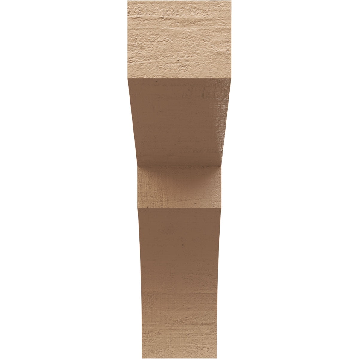6"W x 24"D x 24"H Thin Monterey Rough Cedar Woodgrain TimberThane Corbel, Primed Tan