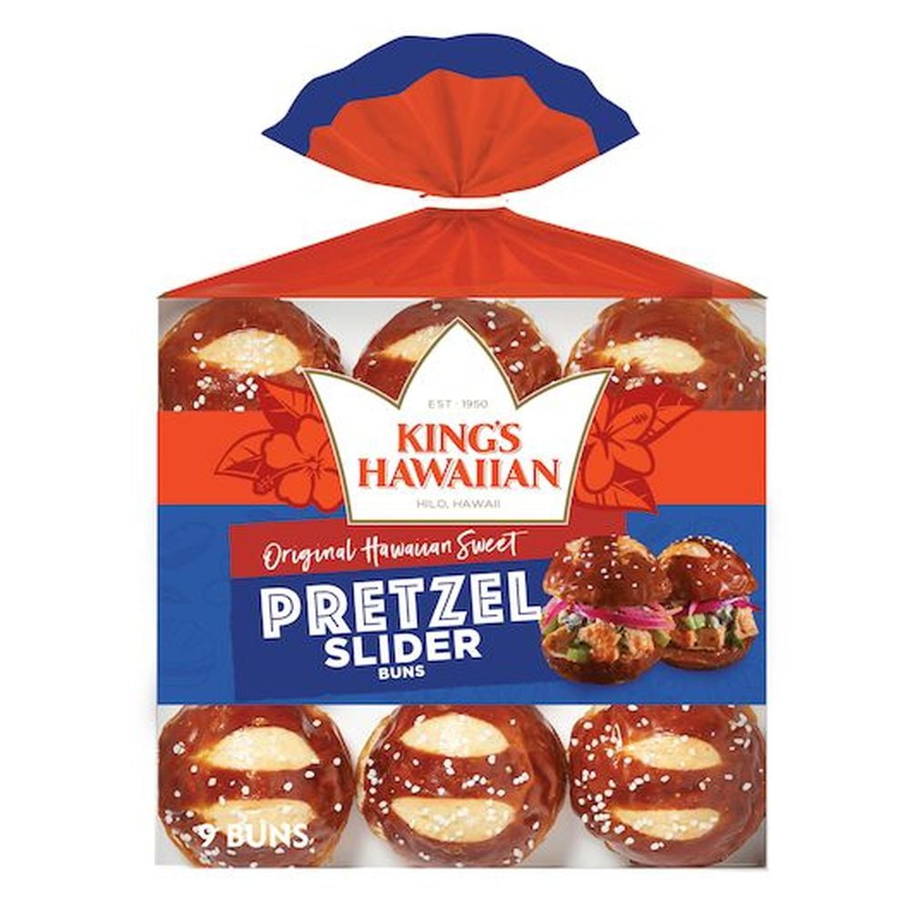 Kings Hawaiian Original Sweet Pretzel Slider Bun, 11 Ounce 8 per case