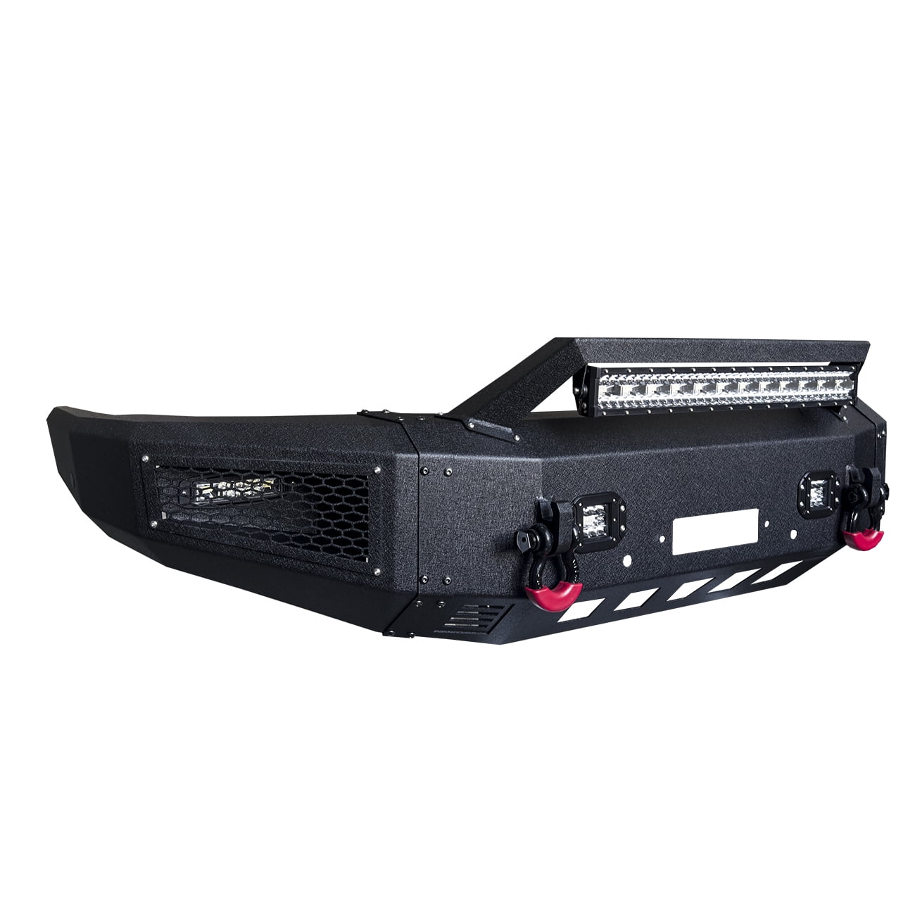 Vijay For 2000-2001-2002-2003-2004-2005-2006 Toyota Tundra Steel Front Bumper with Winch Plate and LED Lights