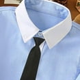thumbnail image 5 of Babcutegg School Uniform for Boys with Necktie with Button Campus Style Lapel Long Sleeve School Wear for Boys Black Size 17-18, 5 of 8