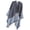 Blue gray, variant on Winter Fall Shawl Wrap with Flower Pattern Tassels Fringe Open Front Ponchos