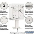 thumbnail image 7 of Salsbury Industries Pedestal Mounted Units 11 Door Front Load 4C Horizontal Cluster Box Unit with 2 Parcel Lockers, 7 of 7