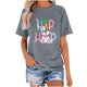thumbnail image 2 of Fiudx Camisas de Mujer Tops con Estampado de Moda para Mujer, Blusa de Manga Corta, Camisetas Divertidas con Cuello Redondo, 2 of 4