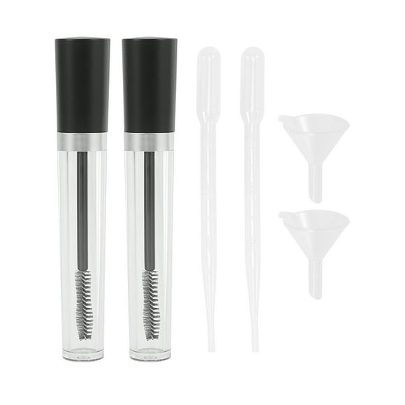 2 Sets Empty Mascara Tube and Wand with Funnels Dropper for DIY Mascara Container