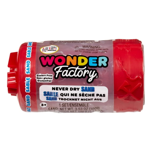Wonder Factory Nunca Seca Arena Individual: Roja, Nunca Se Seca y sin Gluten a Partir de 3 Años