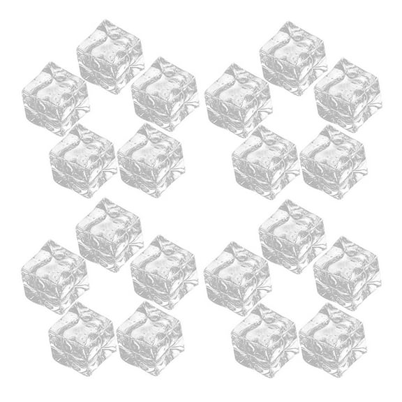 LOLIPPYY ice cubes reusable Fake Ice Cubes Acrylic Decorative General Users Restaurant 50pcs