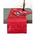 thumbnail image 2 of Fennco Styles Holiday Metallic Snowflake Printed Table Runner 16" W x 108" L - Red Woven Table Cover for Home Décor, Banquet, Family Gathering, Christmas, Special Occasion, 2 of 5
