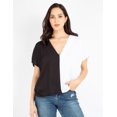 thumbnail image 5 of Blusa bicolor con cuello V, 5 of 5