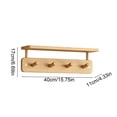 thumbnail image 3 of YYV Wall-Mounted Hook Rack with Shelf Heavy-Duty Non-Rusting Coat Hat Towel Holder Includes Assembly Video Space-Saving Wall Organizer Practical Home Entryway Storage, 3 of 6