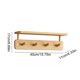 thumbnail image 3 of Perchero de madera de pared con 6 ganchos para baño, cocina y sala de estar, resistente a la oxidación, fácil instalación, 40x17x10 cm., 3 of 6