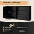 thumbnail image 5 of Aukfa 56"Sideboard Buffet Cabinet,Modern Kitchen Storage Accent Cabinet with Storage,Black, 5 of 9
