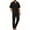 Black, variant on RICHCOIN Men 2 Piece Outfit Set Khaki Summer Beach Vacation Suit Short Sleeve Button Shirt & Loose Pant Size XL