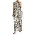 thumbnail image 3 of ZANZEA Women Crew Neck Sleeveless Print Long Dress With Pockets, 3 of 4