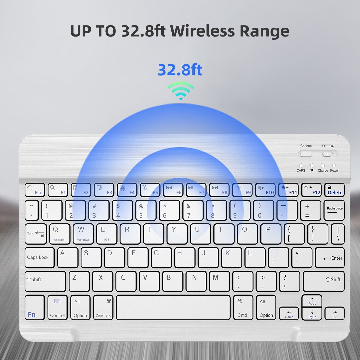 Universal Bluetooth Keyboard Multi-Device Wireless Keyboard for Windows iOS Android Computer Desktop Laptop, Black