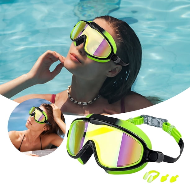 Gafas de natación, pinza nasal y tapones para los oídos para adultos y accesorios de natación cómodos
