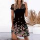 thumbnail image 1 of ICHUANYI Clearance Fashion Women Casual Sexy V-Neck Printing Dresses Summer Short Sleeve Pullover Lace Dress(Purple, S) ICHUANYI WER2023081006416, 1 of 5
