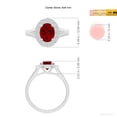 thumbnail image 3 of ANGARA Lab Grown 1.25 Ct Oval Ruby Double Halo Engagement Ring for Women in 14K White Gold (Size-8x6mm) | July Birthstone, Birthday, Anniversary, Jewelry Gift for Women | Lab-Grown Ruby Ring, 3 of 7