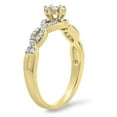 thumbnail image 2 of Dazzlingrock Collection 0.35 Carat (ctw) 14K Round Diamond Swirl Bridal Cluster Engagement Ring 1/3 CT, Yellow Gold, Size 8, 2 of 4