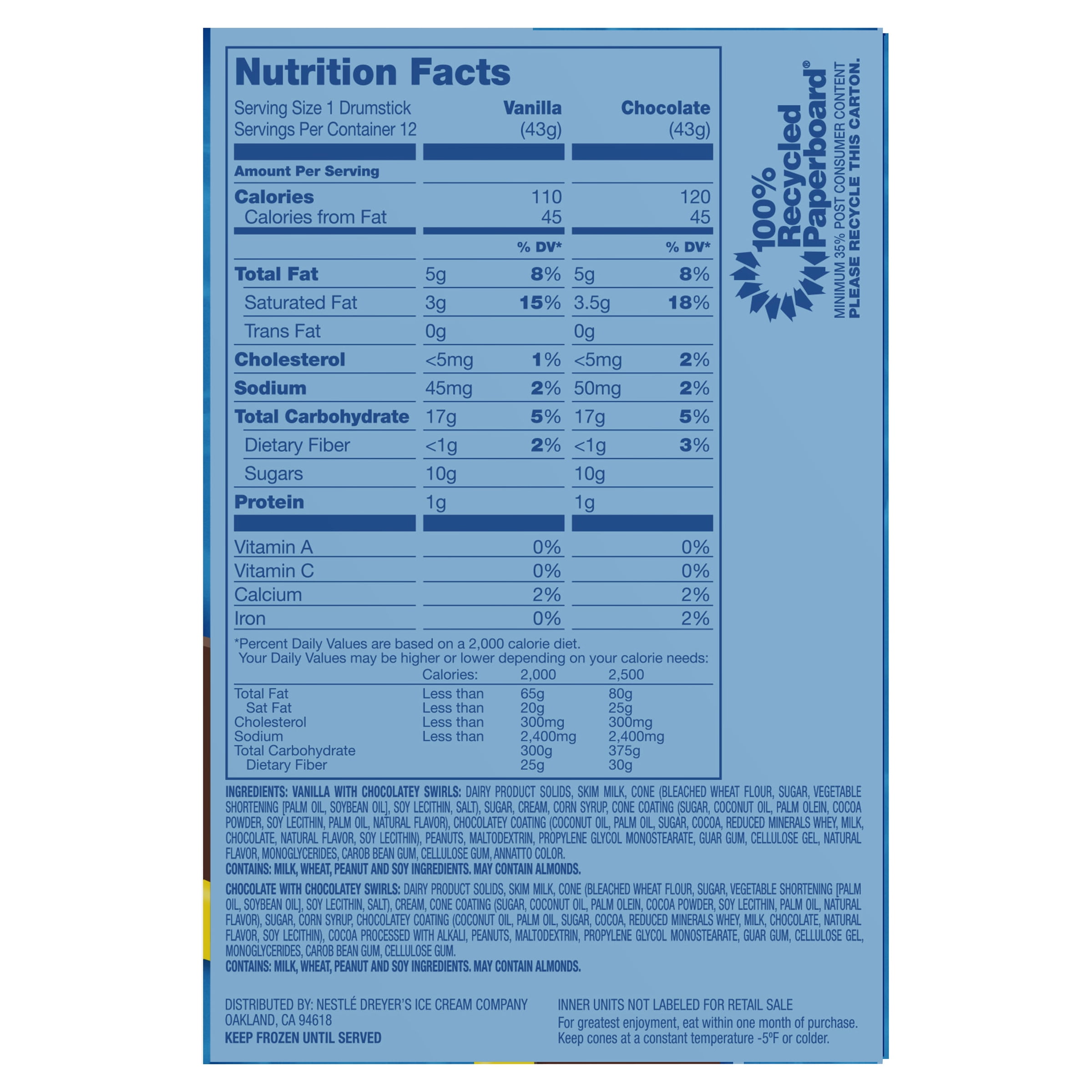 Nestle Drumstick Lil Drums Nutrition Facts Blog Dandk