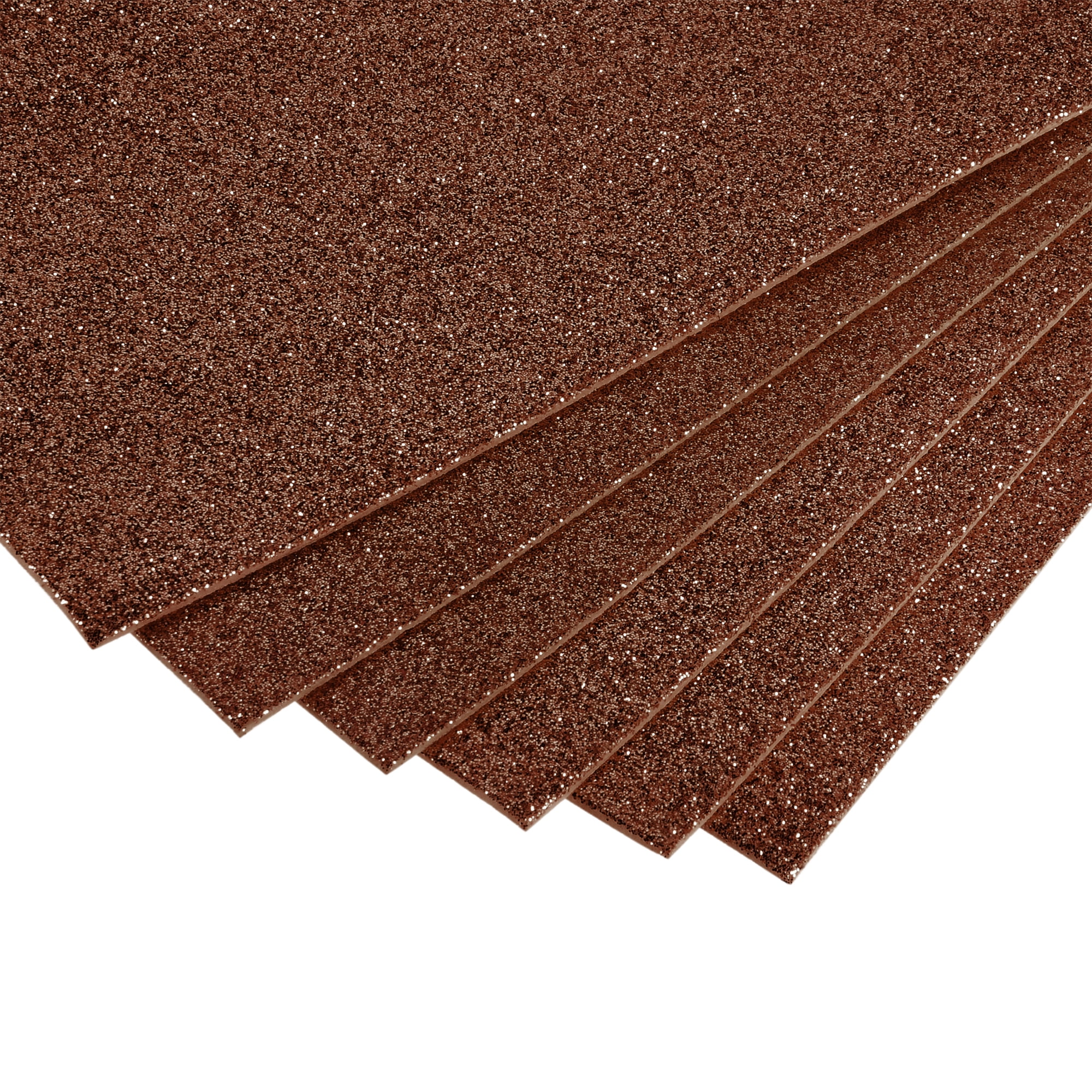 Glitter Eva Foam Sheet, 9-1/2-Inch x 12-Inch, 10-Piece, Brown