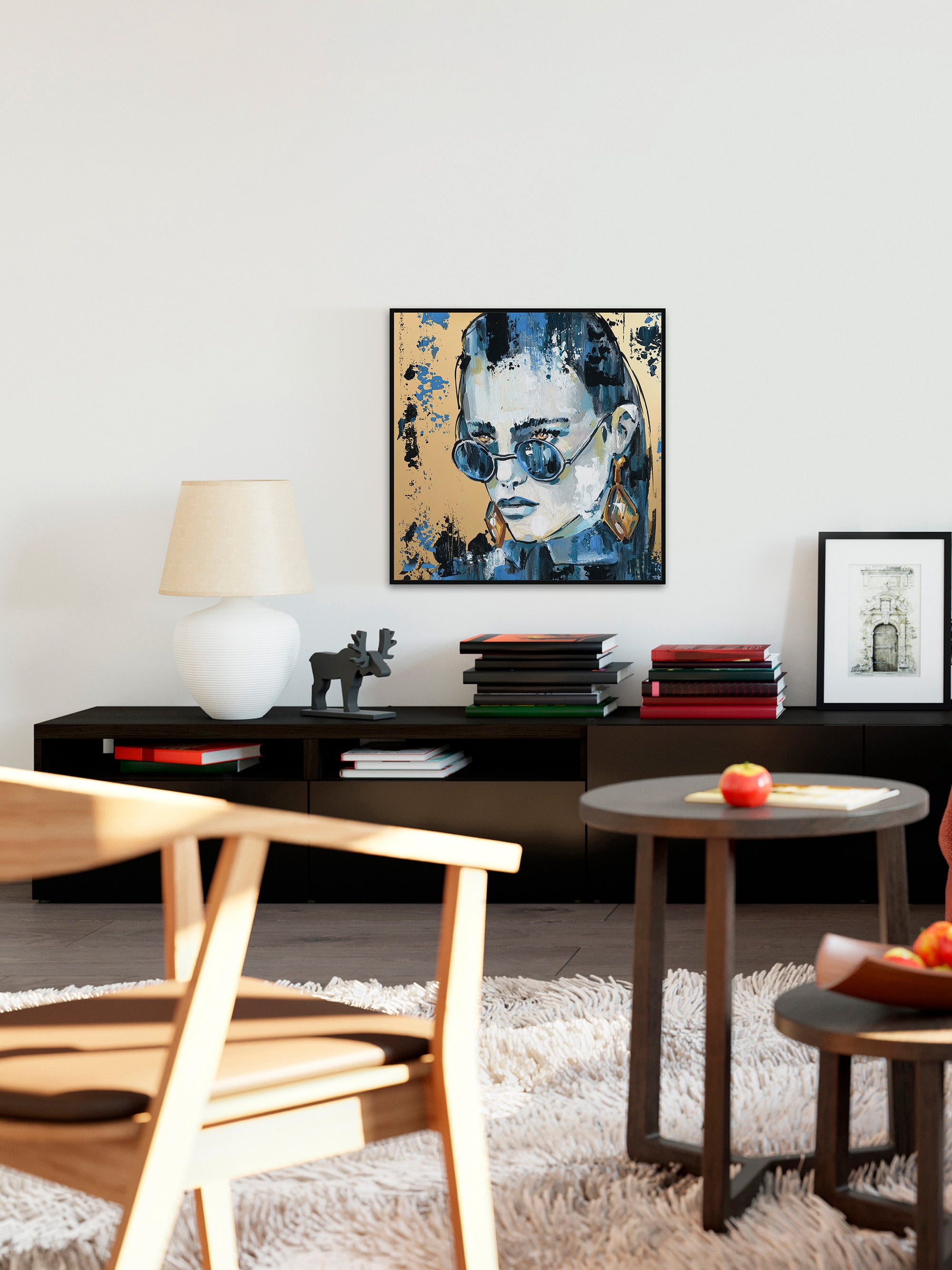 Ferocious Look Floater Framed Painting Print on Canvas