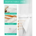 thumbnail image 3 of No Hook Shower Curtain with Snap in Liner, Farmhouse Orange Stripe Hotel Shower Curtains for Bathroom, Washable Shower Curtain Liner Set with Mesh Top Window, 72"x96", 3 of 6