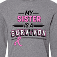 thumbnail image 4 of Inktastic My Sister is a Survivor Breast Cancer Awareness Long Sleeve T-Shirt, 4 of 5