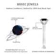 thumbnail image 6 of Rosec Jewels Natural Black Opal Engagement Ring for Women - Black Opal Diamond Ring (0.8 Carat, AAA Quality) - with Jewelry Box, 18K White Gold, US 10.50, 6 of 8