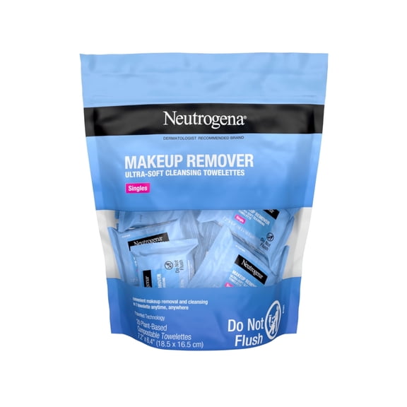 Neutrogena Makeup Remover Facial Cleansing Towelette Singles Daily Face Wipes 20 ct