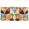 thumbnail image 7 of Yayeee Kitchen Curtains Tier Set of 2 Light Filtering 57"x24" Over Sink Window Panels, Minimalist Triangles, 7 of 7