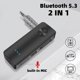 thumbnail image 2 of Adaptador de Audio inalámbrico Bluetooth 5,3 AUX, transmisor receptor 2 en 1, conector de 3,5mm para auriculares con cable, altavoces de TV, reproductor MP3 para coche, 2 of 5