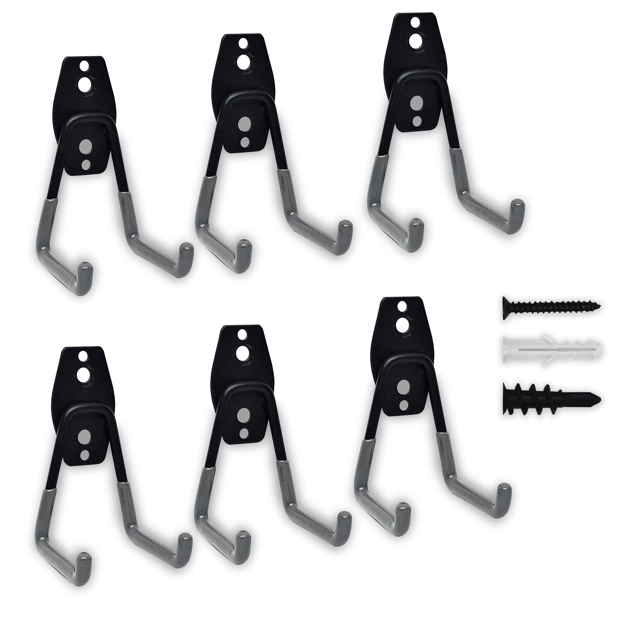 TSUYA Garage Hooks Heavy Duty 6PC, Garage Wall Hooks, Wall Mount Garage ...