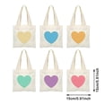 thumbnail image 3 of BotaniNest Mini Conversation Cœur Toile 6 Pcs Sac Fourre-Tout Saint-Valentin Cœur Réutilisable Goodie, 3 of 7